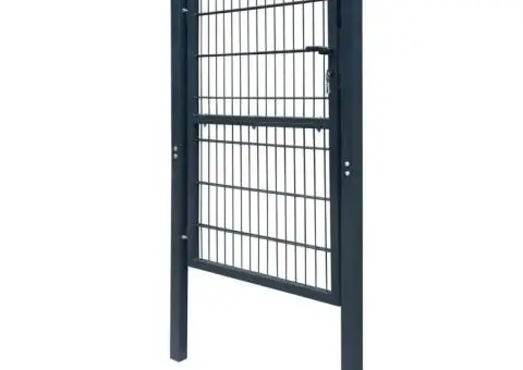 Poartă pentru gard 2D (simplă), gri antracit, 106x230 cm - 3/5