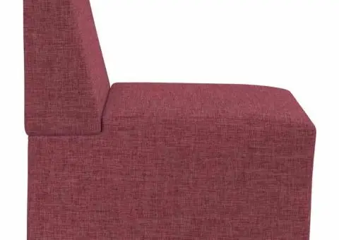 Canapea Scaun fără brațe, roșu vin, 55 cm, material textil - 5/5