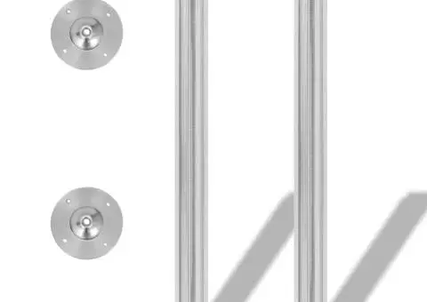 Picioare telescopice de masă, 2 buc., nichel periat, 710 mm-1100 mm - 3/5