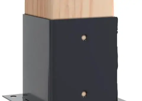 Baze de stâlp pătrate 12 buc Antracit Oțel acoperit cu pulbere - 4/5