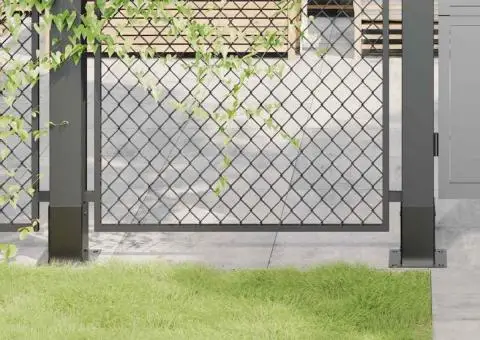 Baze de stâlp pătrate 12 buc Antracit Oțel acoperit cu pulbere - 1/5