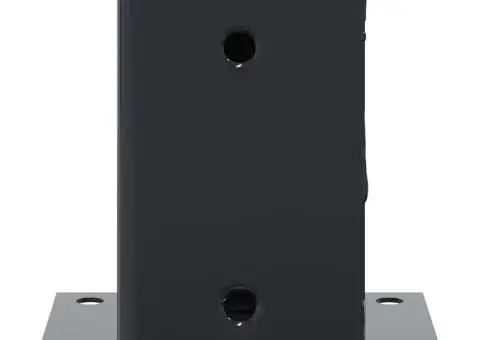 Baze de stâlp pătrate 12 buc Antracit Oțel acoperit cu pulbere - 4/5