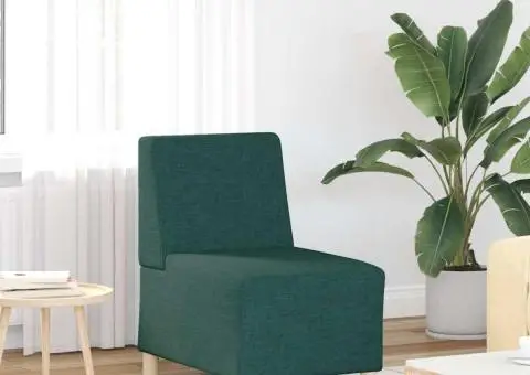 Canapea Scaun fără brațe, verde închis, 55 cm, material textil - 1/5