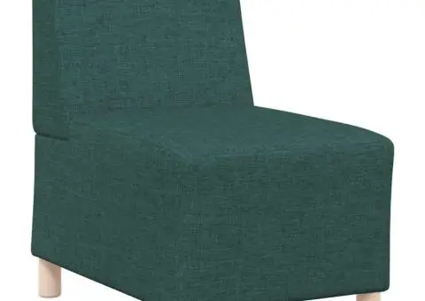 Canapea Scaun fără brațe, verde închis, 55 cm, material textil - 2/5