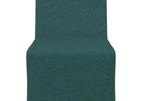 Canapea Scaun fără brațe, verde închis, 55 cm, material textil - 4/5