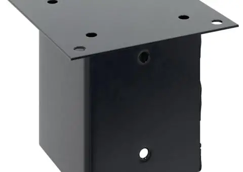 Baze de stâlp pătrate 12 buc Antracit Oțel acoperit cu pulbere - 5/5