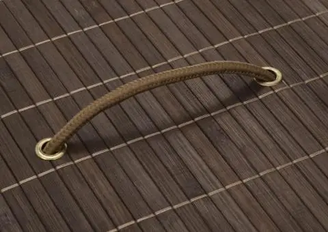 Coș de rufe din bambus, maro închis, dreptunghiular - 4/5