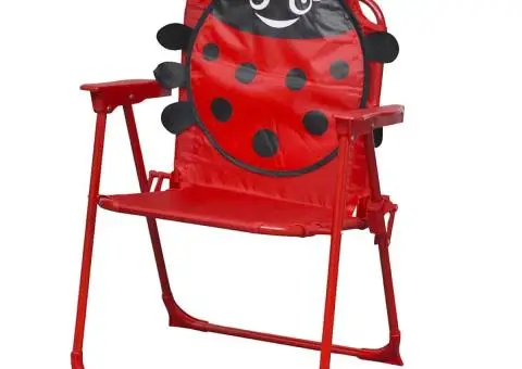 Set bistro pentru copii de grădină, cu umbrelă, 3 piese, roșu - 4/5