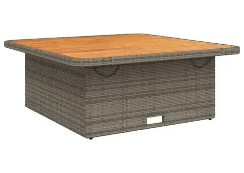 Set mobilier de grădină cu perne, 4 piese, gri, poliratan - 3/5