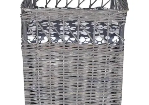 Ansamblu pentru pisici/pat/stâlp de zgâriat, cu pernă, răchită - 3/5