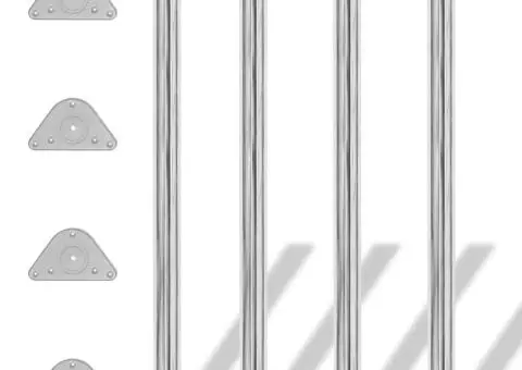 Picioare de masă reglabile pe înălțime, crom, 1100 mm - 1/4