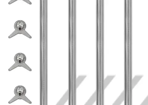 Picioare masă înălțime reglabilă, nichel șlefuit, 1100 mm, 4 buc. - 1/4