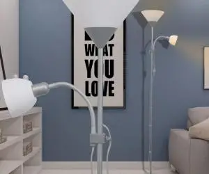 vidaXL Lampă de podea, Gri