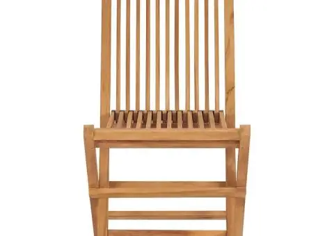 Scaune de grădină pliabile, 2 buc., lemn masiv de tec - 5/5