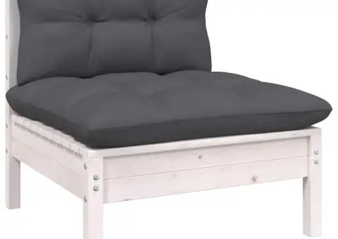 Set mobilier grădină cu perne, 3 piese, lemn masiv de pin - 5/5