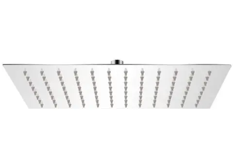 Cap de duș dreptunghiular tip ploaie, oțel inoxidabil, 20x30 cm - 1/5