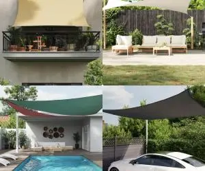 vidaXL Parasolar țesătură oxford triunghiular, 3,6x3,6x3,6 m, antracit