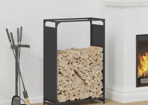 Suport pentru lemne de foc negru Oțel laminat la rece - 1/5