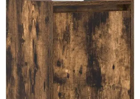 Noptiere montate pe perete 2 buc Stejar afumat 38x34x40 cm - 4/5