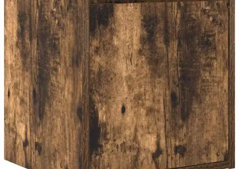 Noptiere montate pe perete 2 buc Stejar afumat 38x34x40 cm - 5/5