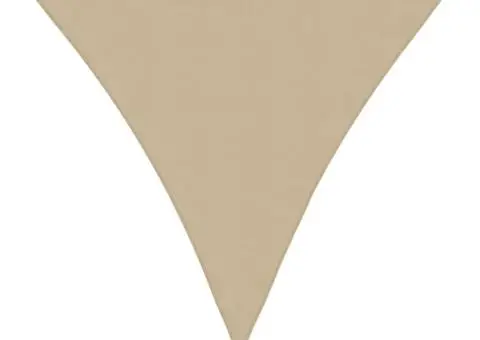 Parasolar din țesătură oxford, triunghiular, 5 x 5 x 5 m, bej - 1/5