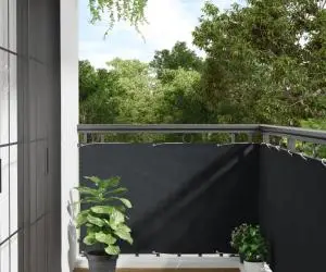 vidaXL Prelată balcon, material textil oxford, 90 x 400 cm, antracit