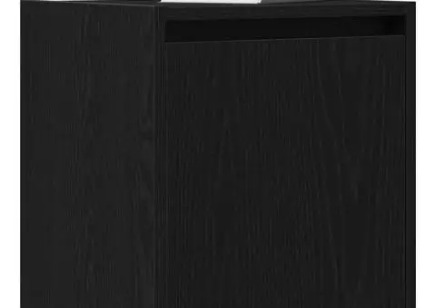 Noptiera montata pe perete Negru 38x34x40 cm - 4/5