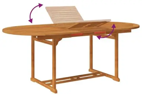 Set mobilier de exterior, 7 piese, lemn masiv de acacia - 5/5