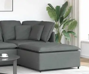 vidaXL Modul taburet modular pentru canapea, gri închis, 100x100x48 cm