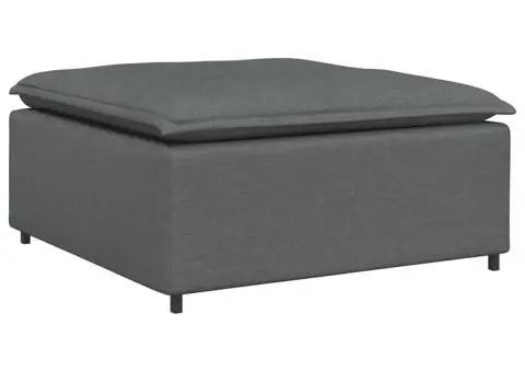 Modul taburet modular pentru canapea, gri închis, 100x100x48 cm - 2/5