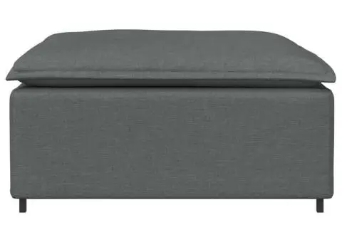 Modul taburet modular pentru canapea, gri închis, 100x100x48 cm - 3/5