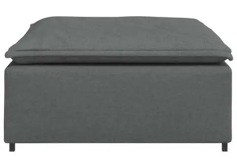 Modul taburet modular pentru canapea, gri închis, 100x100x48 cm - 4/5