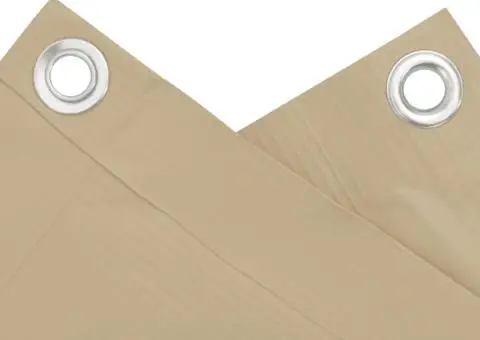 Prelată balcon, material textil oxford, 75 x 400 cm, bej - 3/5