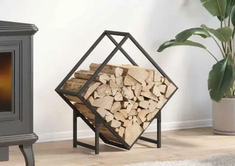 Suport pentru lemne de foc negru Oțel laminat la rece - 1/5