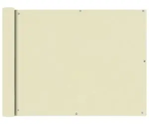 vidaXL Prelată pentru balcon din țesătură oxford, 90x600cm, crem