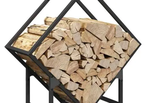 Suport pentru lemne de foc negru Oțel laminat la rece - 4/5