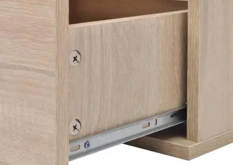 Set mobilier baie 9 piese cu chiuvete și robinete incluse, Bej - 5/5