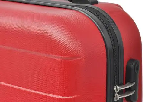 Set valize rigide, roșu, 3 buc., 45,5/55/66 cm - 3/5