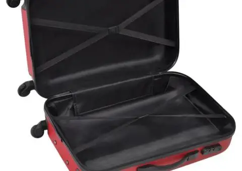 Set valize rigide, roșu, 3 buc., 45,5/55/66 cm - 4/5