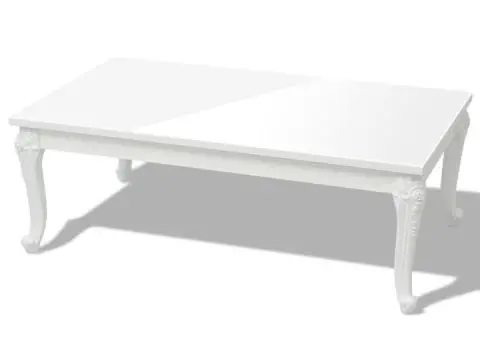 Măsuță de cafea, alb extralucios, 115x65x42 cm - 2/5