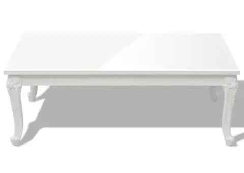 Măsuță de cafea, alb extralucios, 115x65x42 cm - 3/5