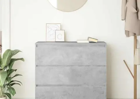 Bufetă Gri Beton 80x35x76 cm Lemn prelucrat - 3/5