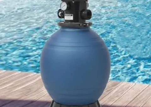 Filtru cu nisip pentru piscină supapă 6 poziții albastru 460 mm - 1/5