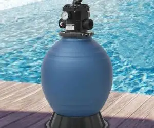 vidaXL Filtru cu nisip pentru piscină supapă 6 poziții albastru 460 mm