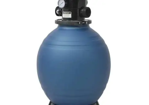 Filtru cu nisip pentru piscină supapă 6 poziții albastru 460 mm - 2/5