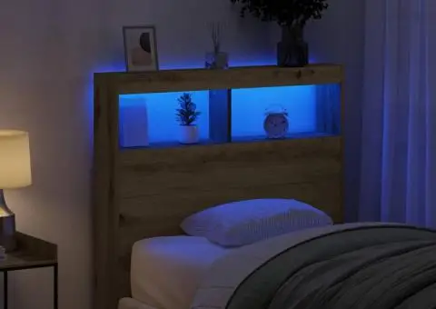 Dulap pentru tăblie cu LED Stejar Artisan 100x17x102 cm - 1/5