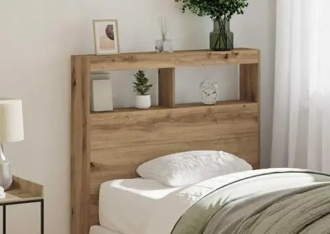 Dulap pentru tăblie cu LED Stejar Artisan 100x17x102 cm - 4/5