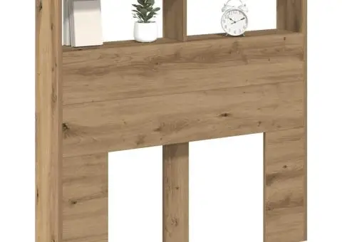 Dulap pentru tăblie cu LED Stejar Artisan 100x17x102 cm - 5/5