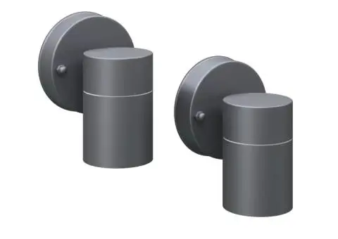 Corp iluminat perete exterior 2 buc, oțel inoxidabil, jos - 2/5