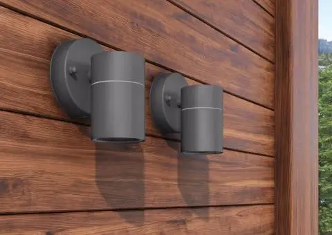 Corp iluminat perete exterior 2 buc, oțel inoxidabil, jos - 3/5